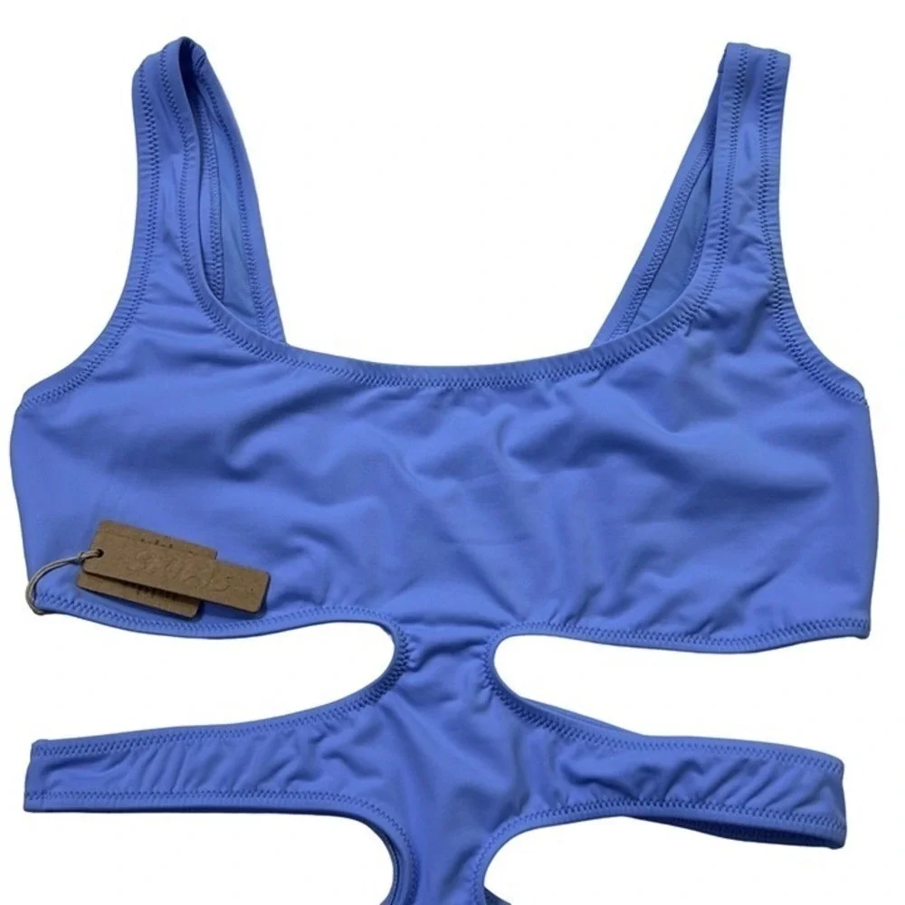 SKIMS Swim Tank Monokini Periwinkle Womens Medium